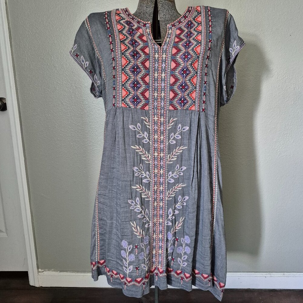 Johnny Was Workshop Amarynth Poncho Embroidered Dress